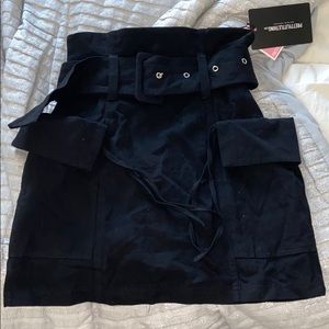 PrettyLittleThing black belted cargo skirt